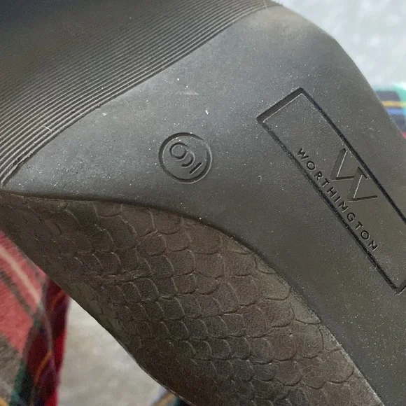 Worthington heels gray a snake leather look size 9 - Picture 4 of 9